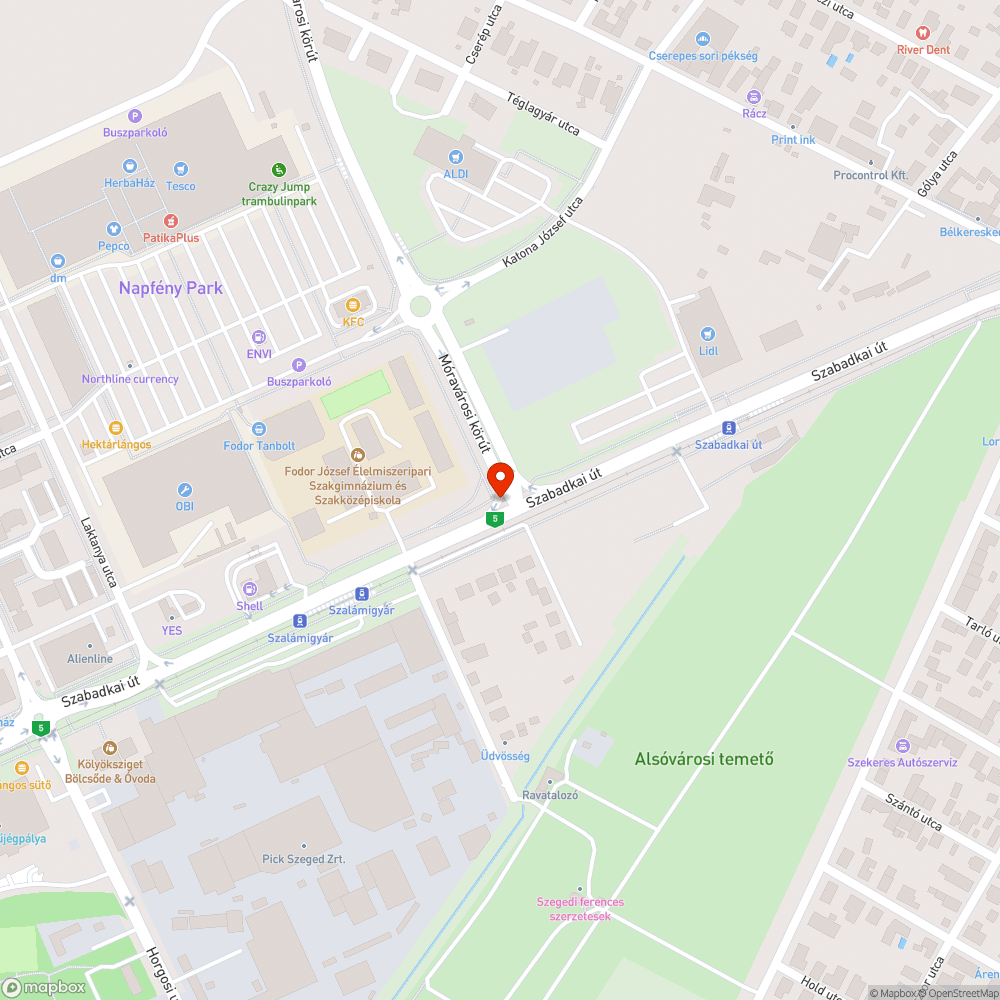 Hosszanti, balesetveszélyes burkolathiba bejelentés helye