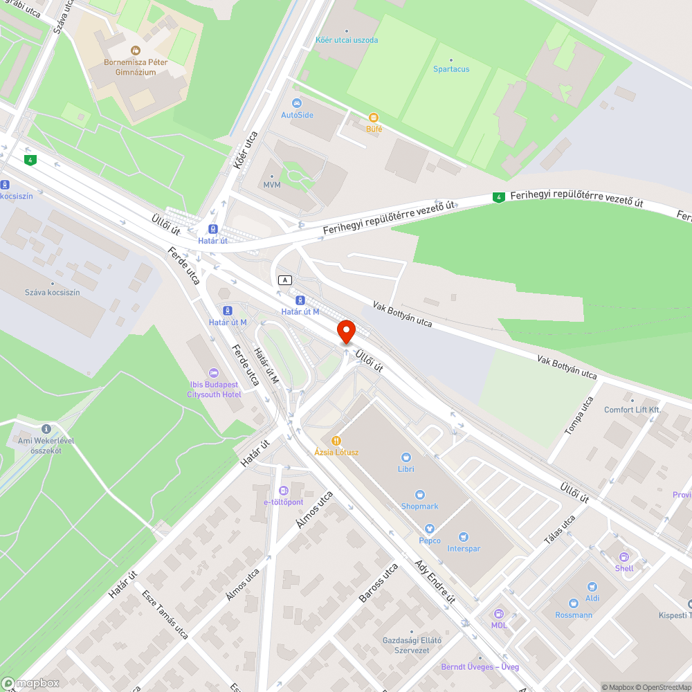 Felpúposodott aszfalt bejelentés helye