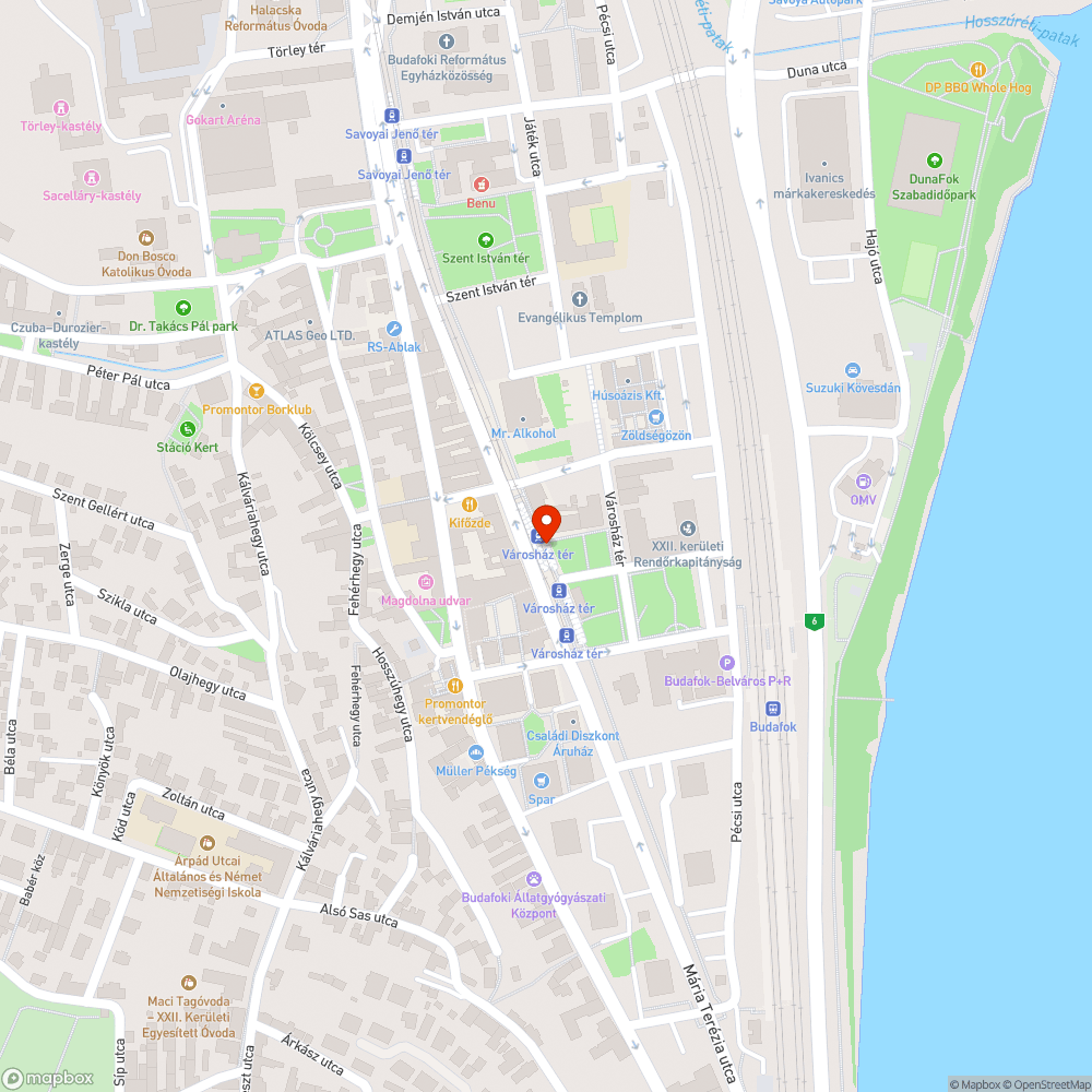 Budafok Városház tér - BKV épület karbantartás bejelentés helye