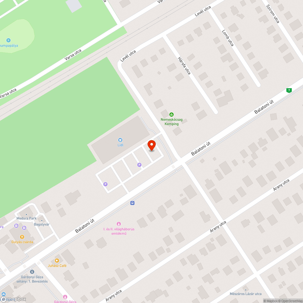 Kerékpár tároló bejelentés helye