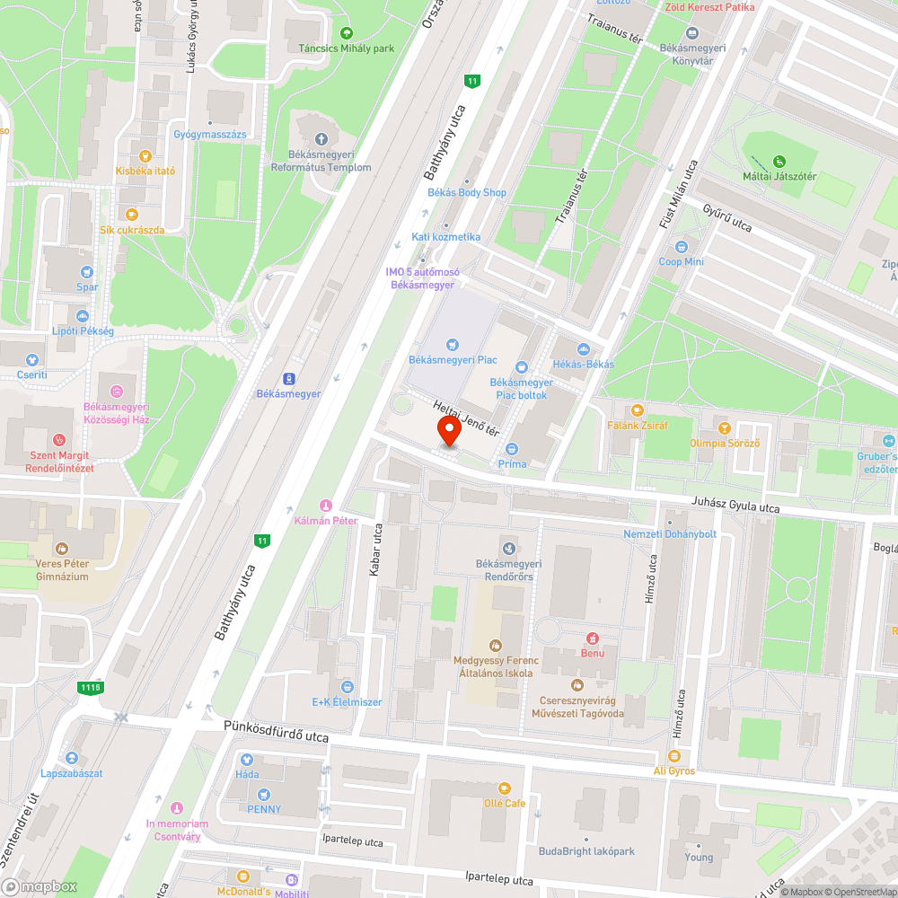 Megdőlt tábla bejelentés helye