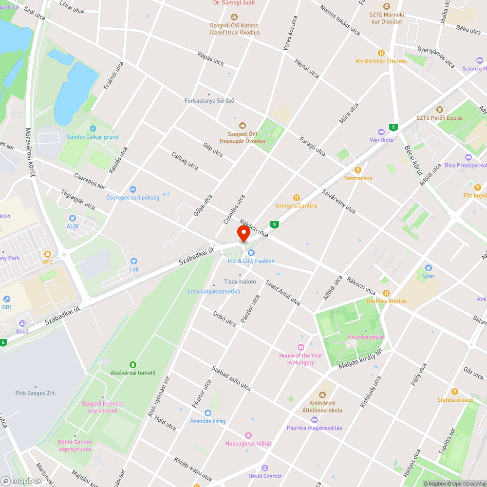 Alacsonyan elhelyezett, sérült táblázás bejelentés helye