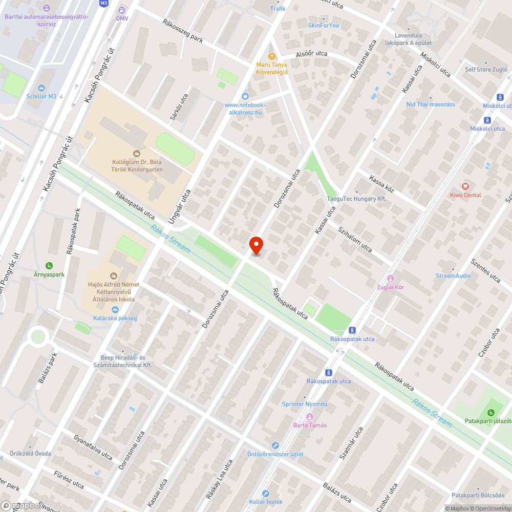 Veszélyes járda bejelentés helye