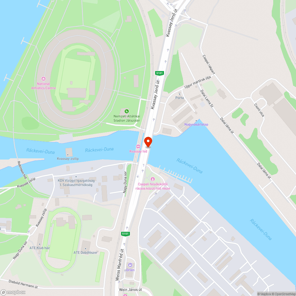 Megszüntetett kerékpárút átvezetések (Weiss Manfréd út - Kvassay Jenő út) bejelentés helye