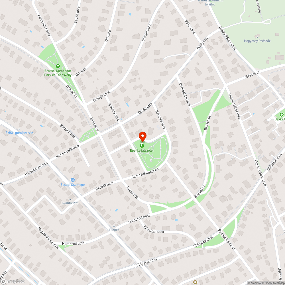 Mocskos és szemetes Eperke játszótér bejelentés helye