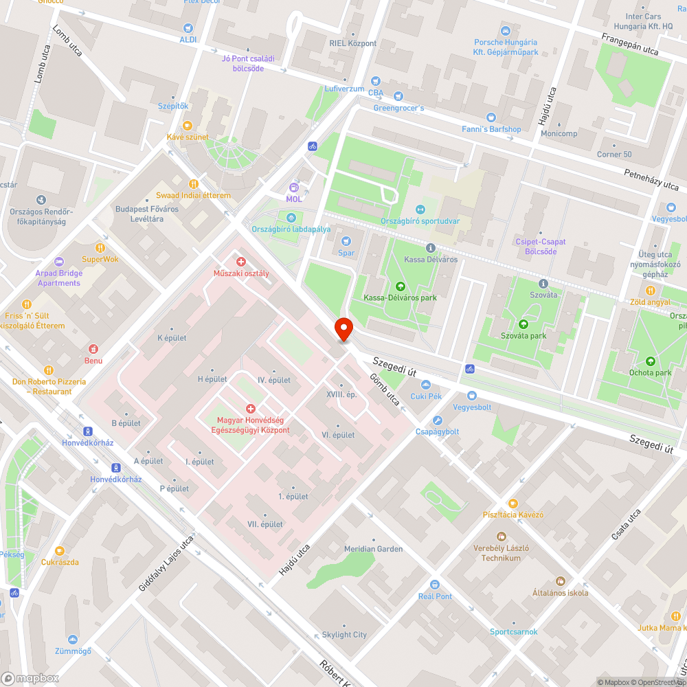 Kiszáradt fa bejelentés helye