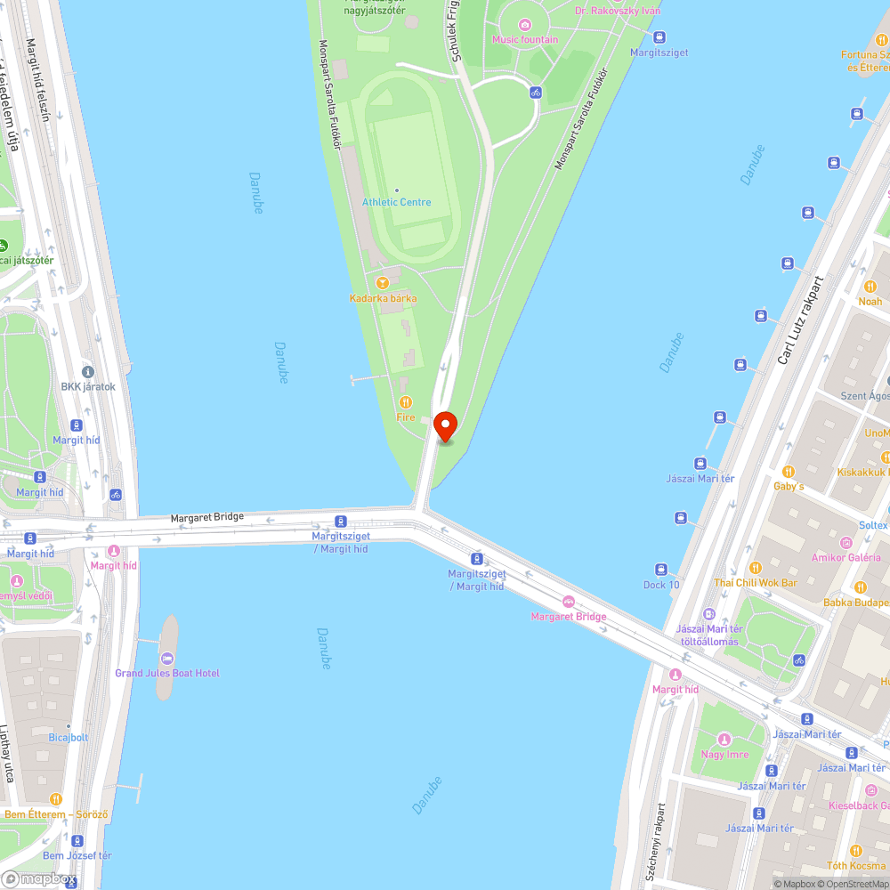 Graffitik a Margitsziget déli részén bejelentés helye