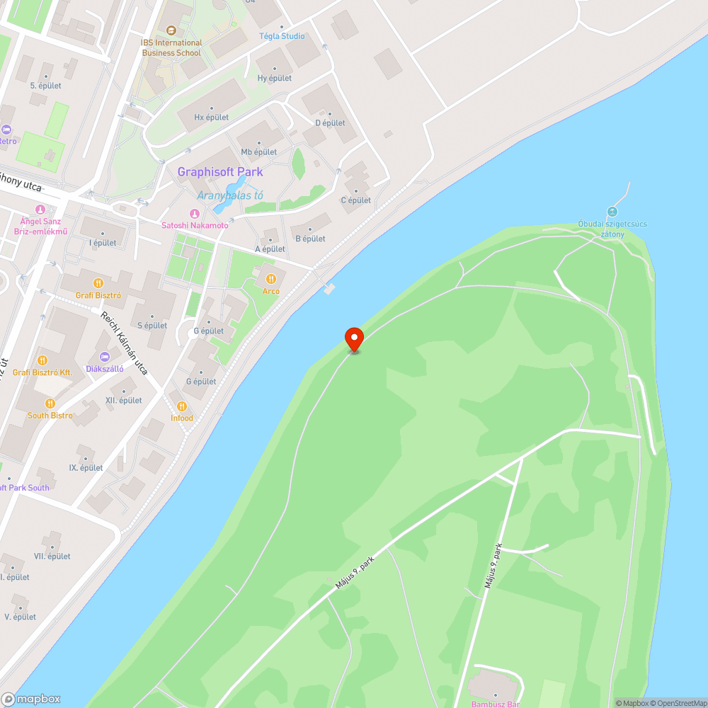 Kidőlt fák az Óbudai szigeten bejelentés helye