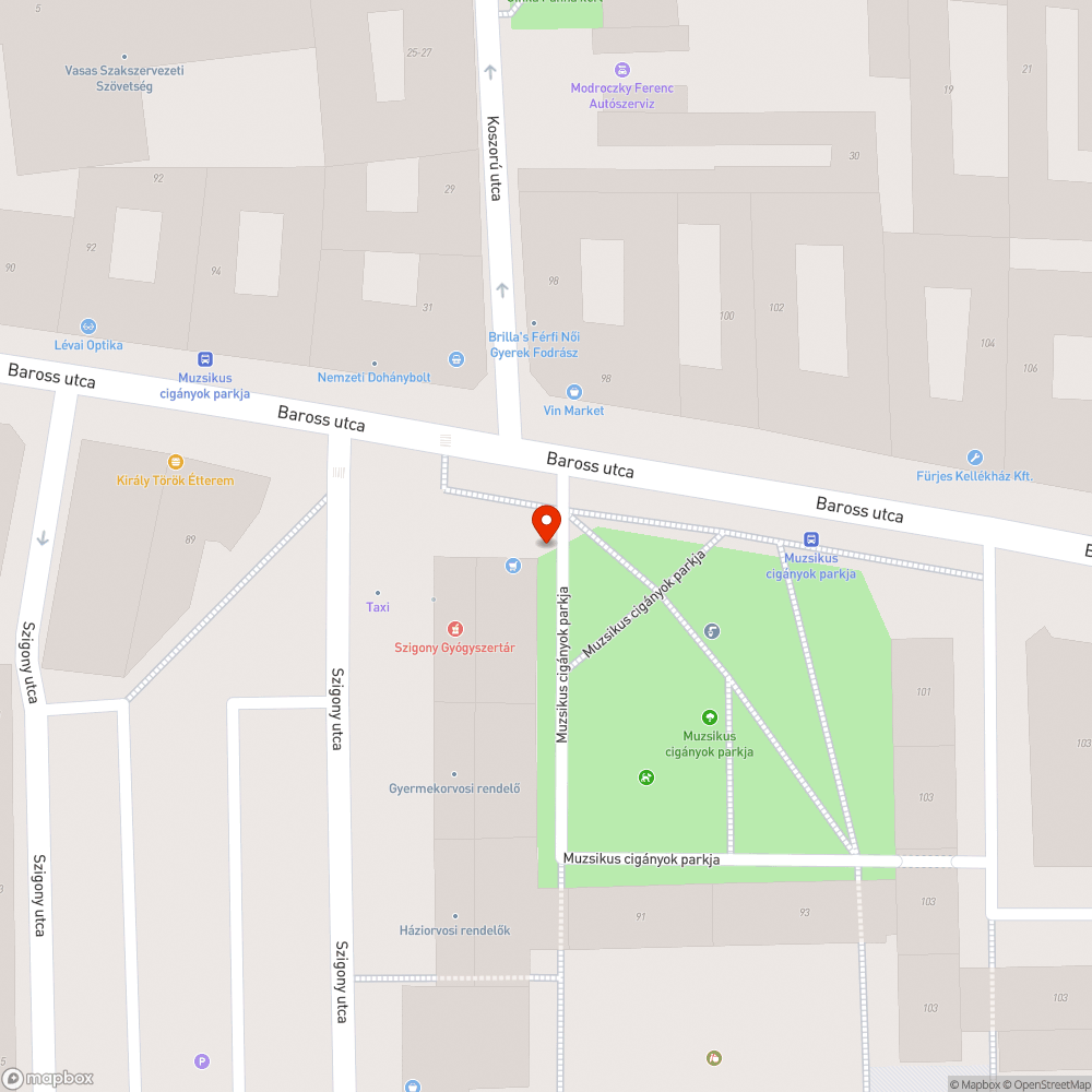 Kiszáradt fa bejelentés helye