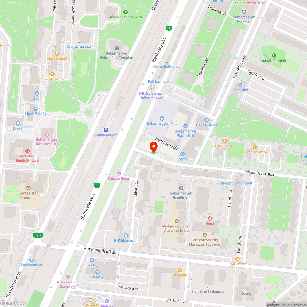 Hiányzó esőbeálló bejelentés helye