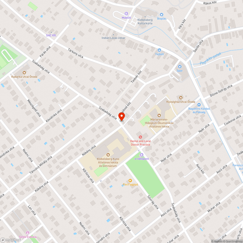 Graffiti sorozat a Klebelsberg suli környékén bejelentés helye