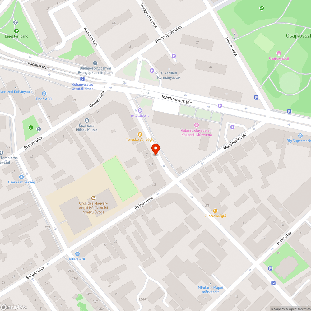 Kiszáradt fa - Martinovics tér bejelentés helye