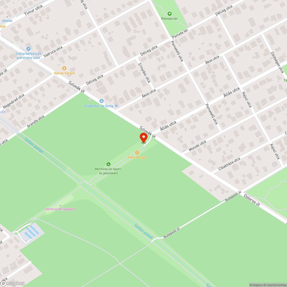 Hiányzó mozgássérült parkoló bejelentés helye