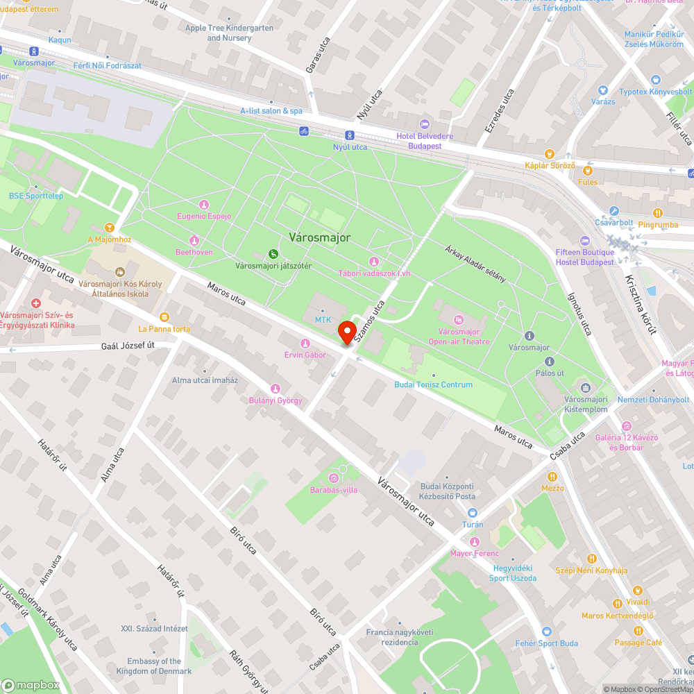 Beszakadt útfelület bejelentés helye