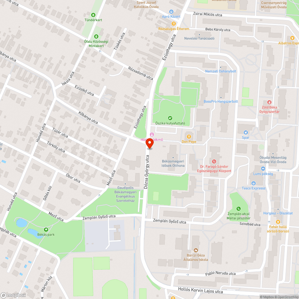 Kopott pad bejelentés helye