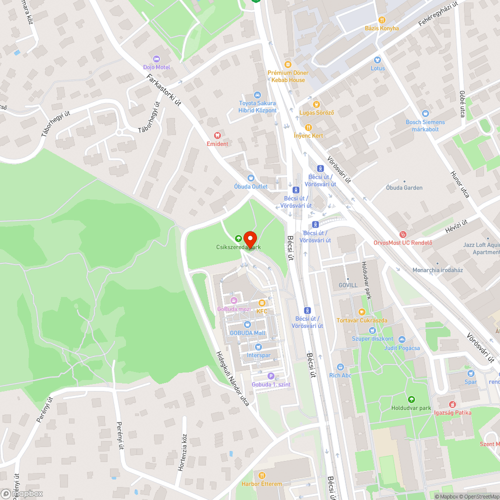 Akadálymentesítetlen gyalogátkelő az Eurocenternél bejelentés helye