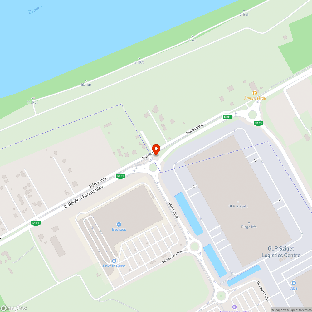 Elhagyott jármű bejelentés helye