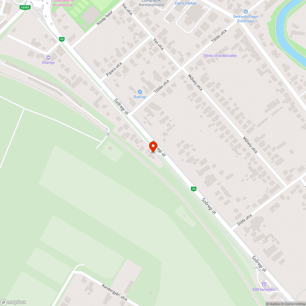 Lecsúszott, elfordult tábla bejelentés helye