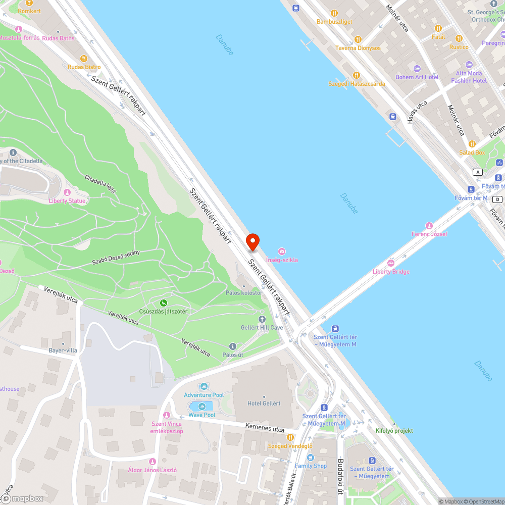 Pótlásra szoruló fák a Szent Gellért rakpart mentén bejelentés helye