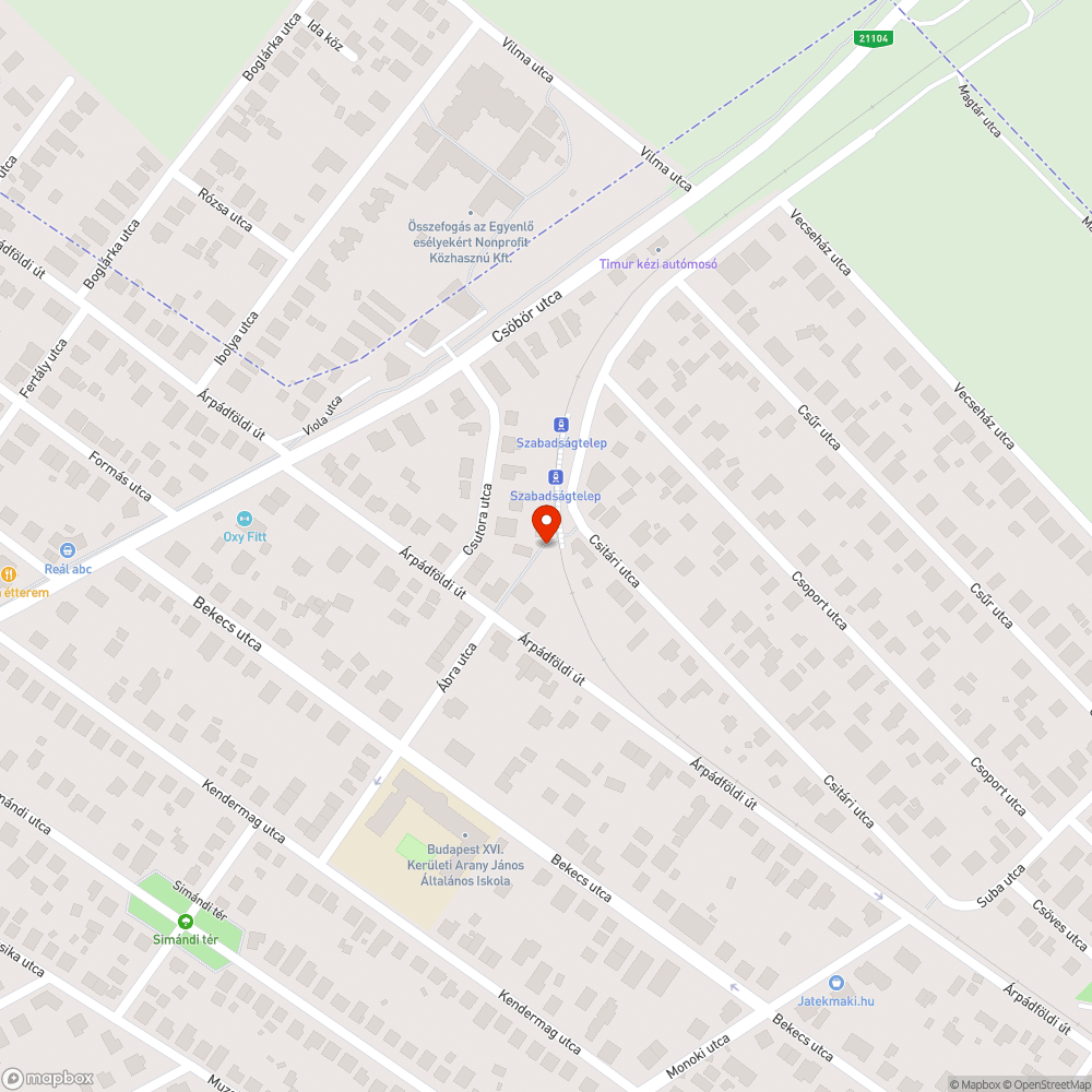 Járdára benőtt akácfa ágak bejelentés helye