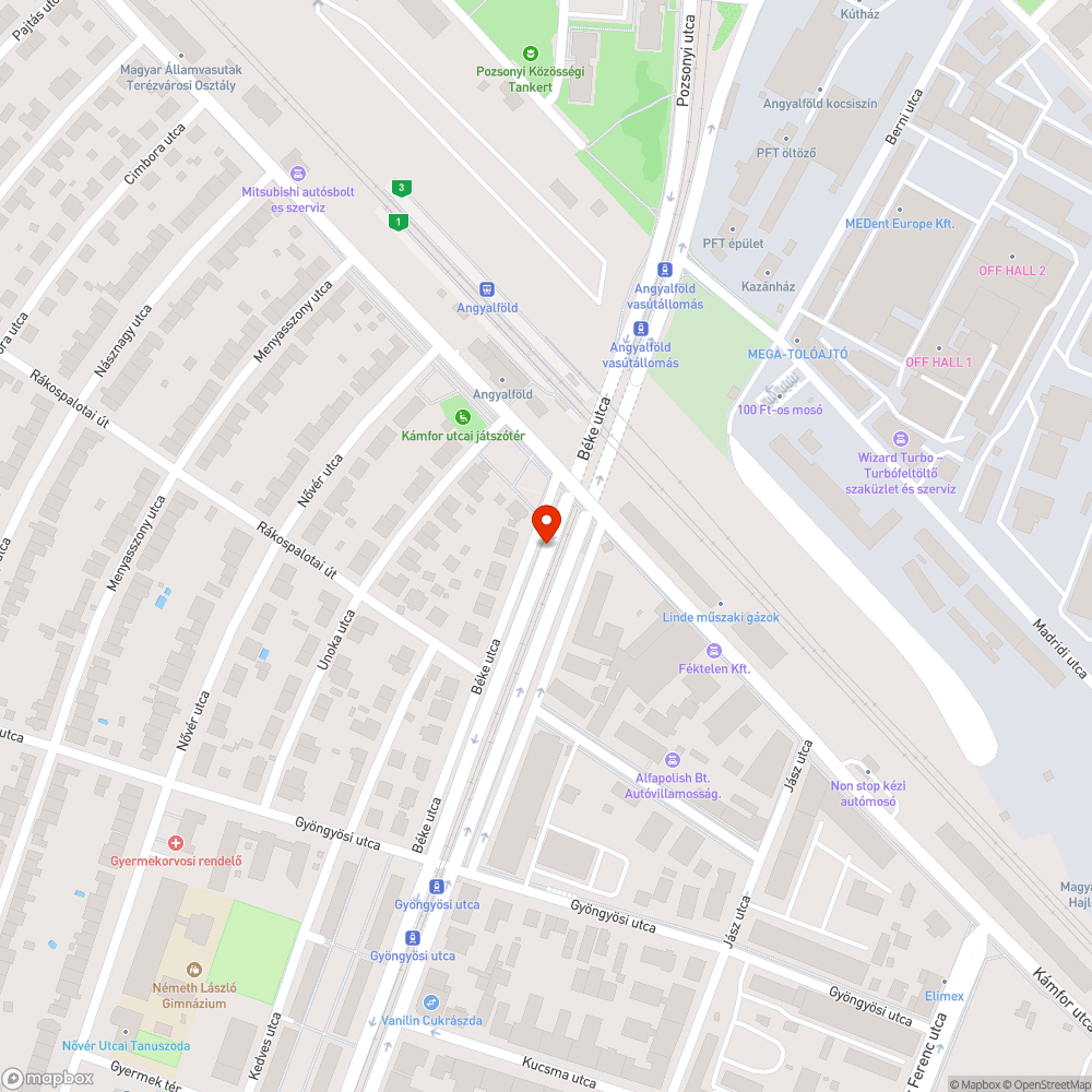 Beszakadó járda bejelentés helye