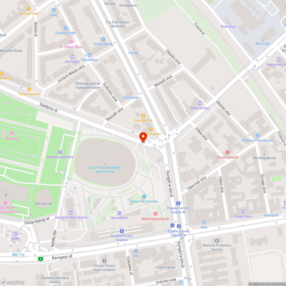 Kátyú bejelentés helye