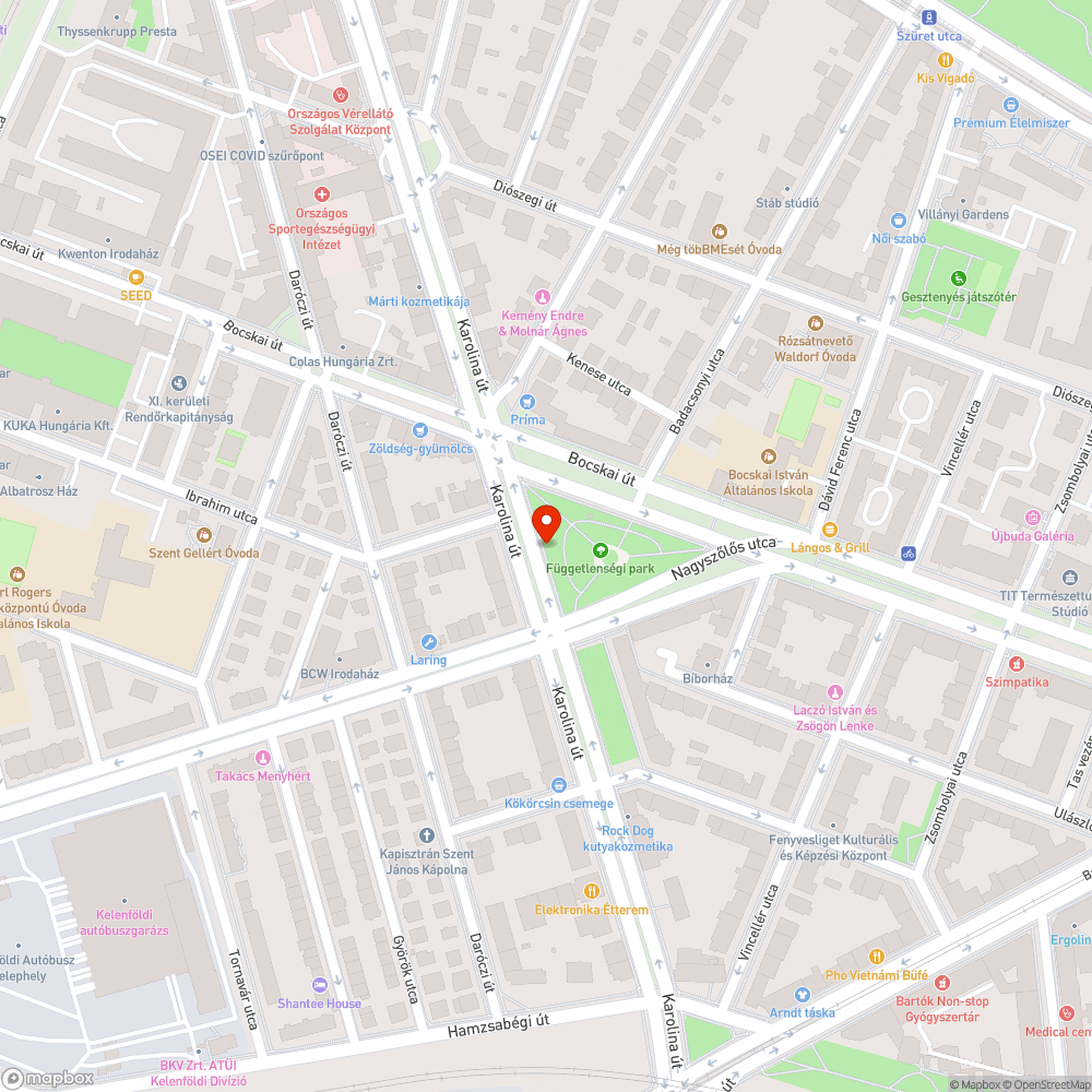 Eltűnt boxzsák bejelentés helye