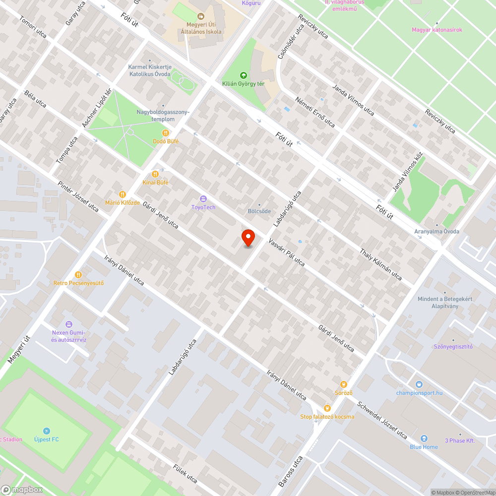 Járhatatlan járda bejelentés helye