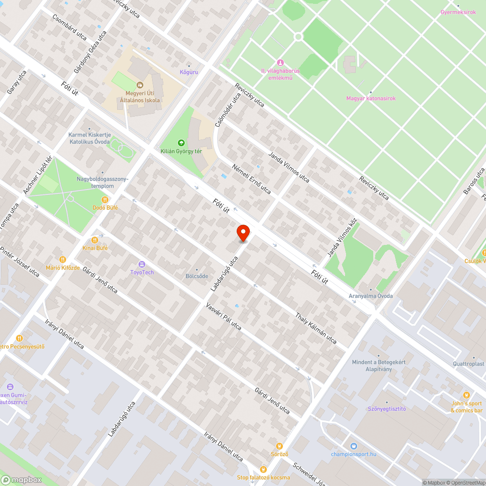 Járda, útszegély, úttest. bejelentés helye