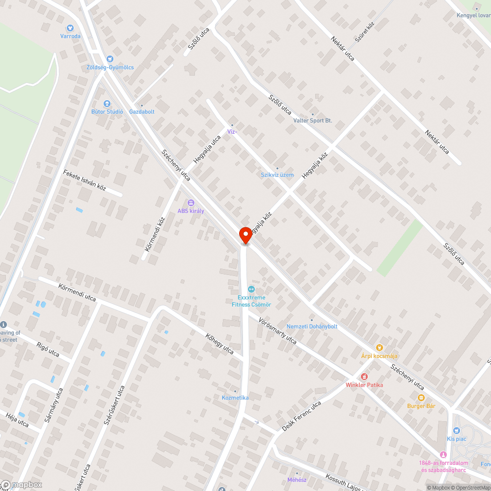 Elhagyatott (?), szétzúzott telefonfülke bejelentés helye