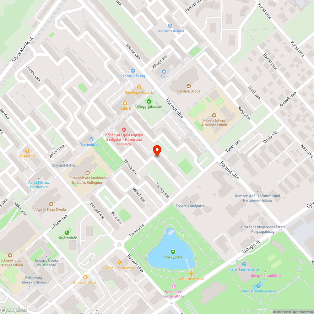 Kiszáradt kisfa bejelentés helye