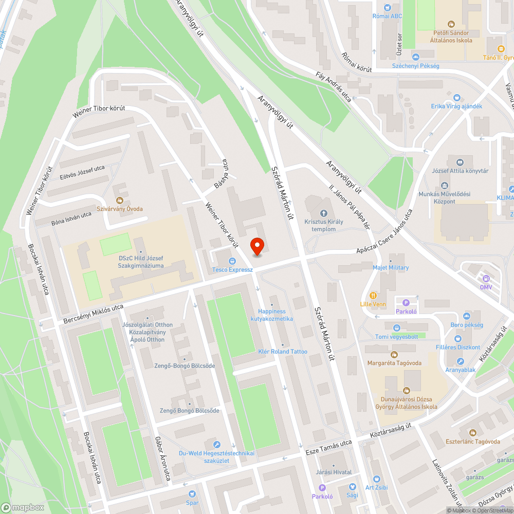 nyitott oszlopajtó bejelentés helye