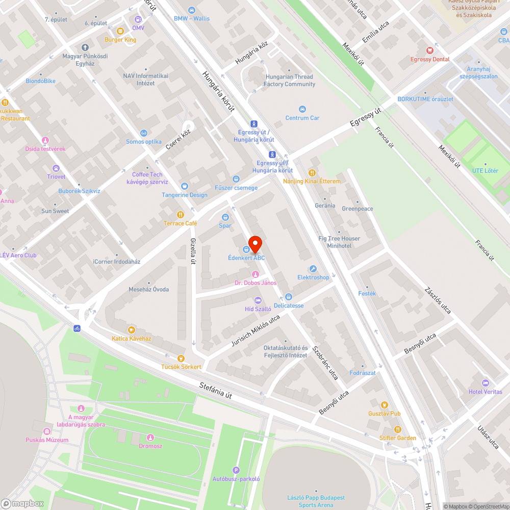 Hiányos útburkolat bejelentés helye