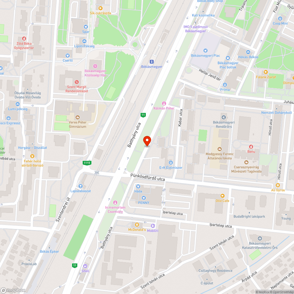 Kiparkolt terület bejelentés helye