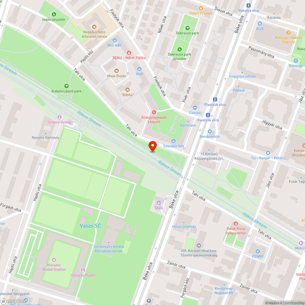 Palló a patakban bejelentés helye