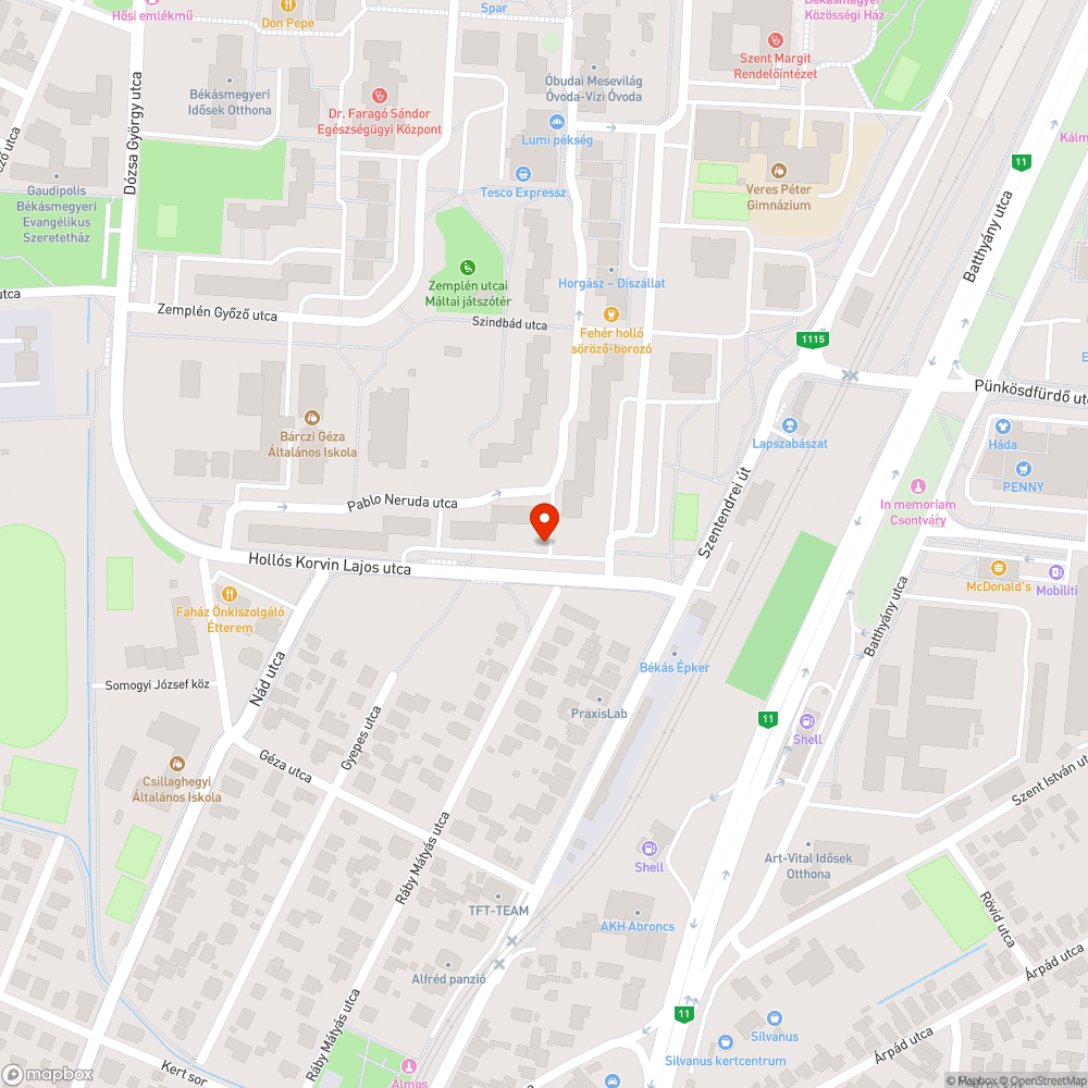 Rozsdás... bejelentés helye