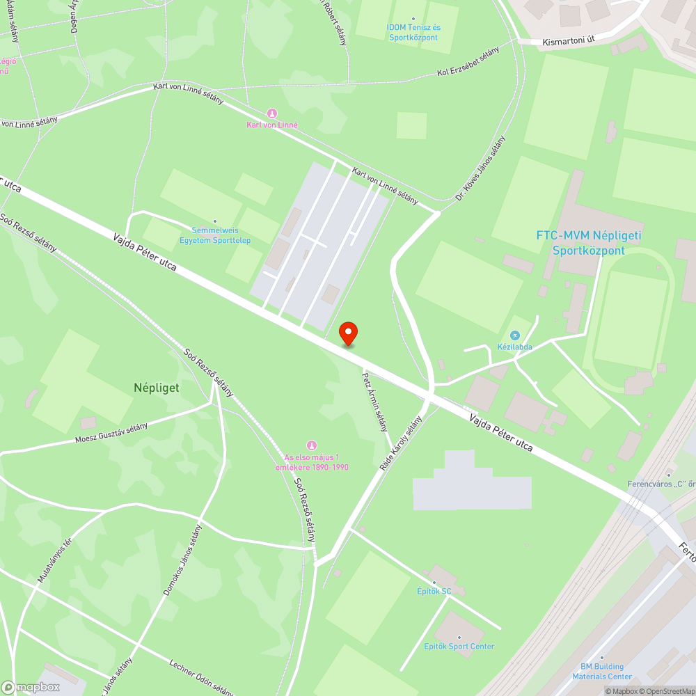 Vajda Péter úti kerékpár-buszsáv bejelentés helye