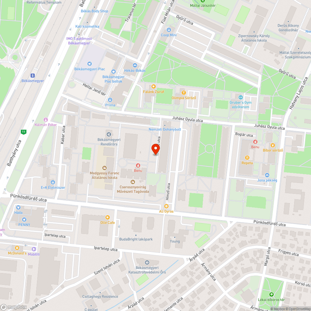 Eldőlt poller bejelentés helye