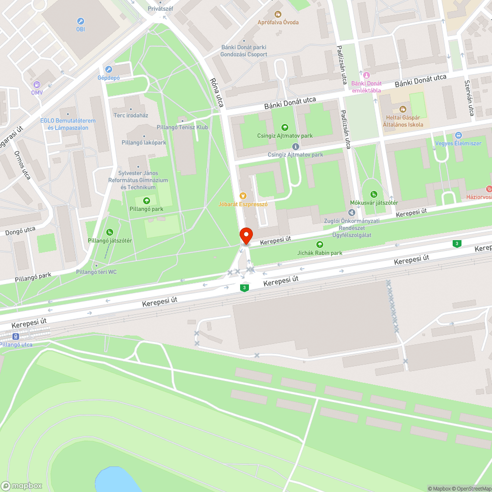 Futópálya bejelentés helye