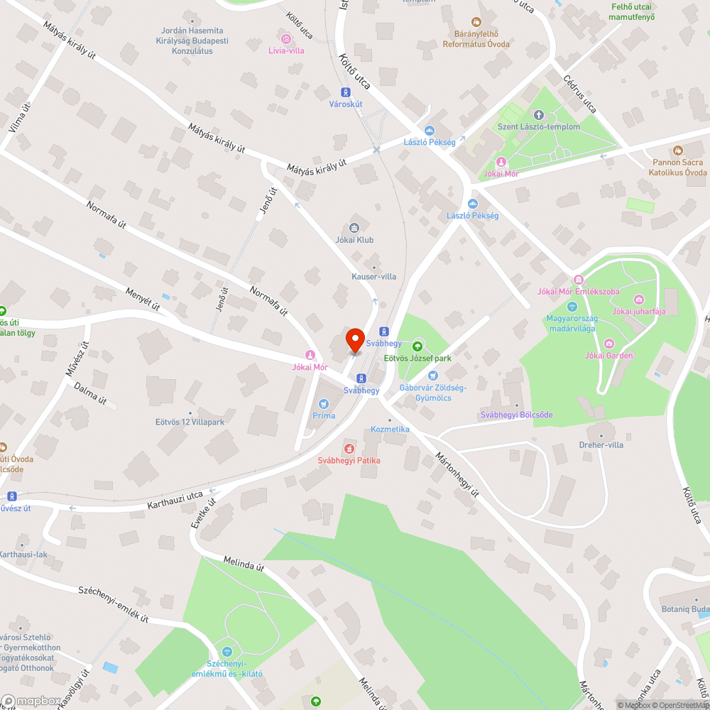 Törött és eltorlaszolt pad bejelentés helye