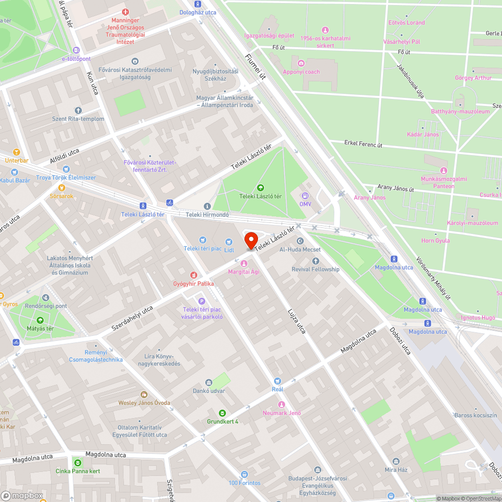 Kidöntött tábla bejelentés helye