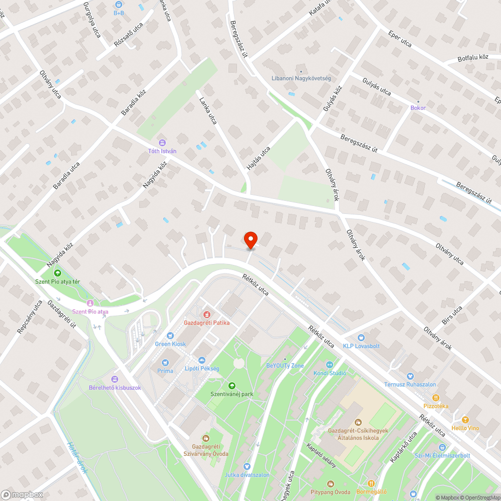 Felbontott térburkolat bejelentés helye