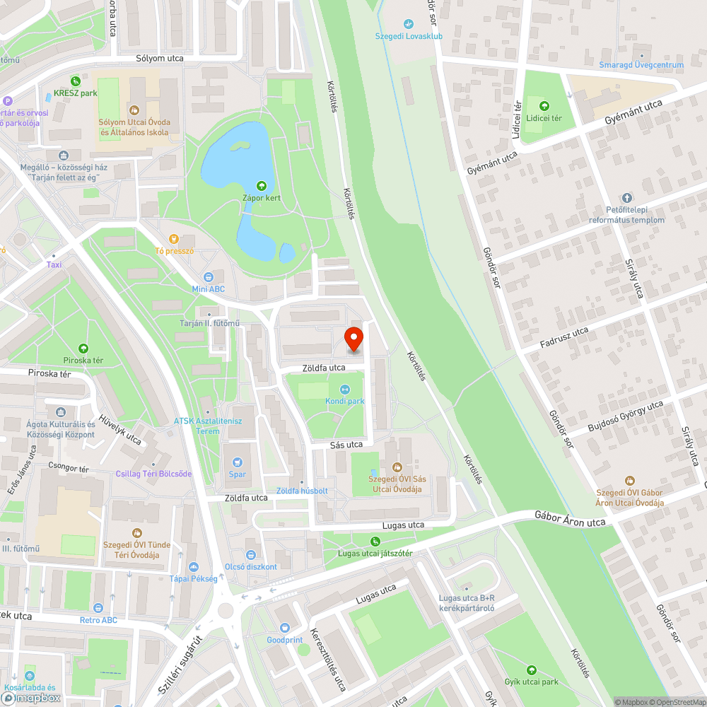 Elhagyott autó bejelentés helye