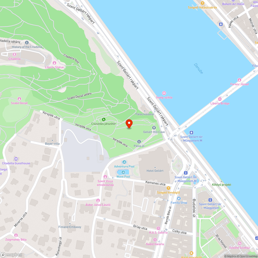 Mirigyes bálványfa invázió a Gellérthegyen bejelentés helye