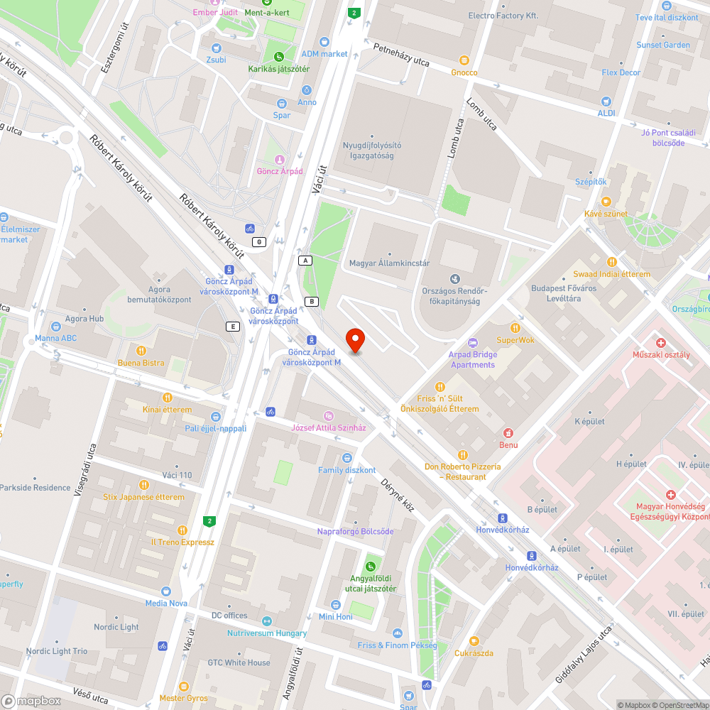 Koszos megálló bejelentés helye