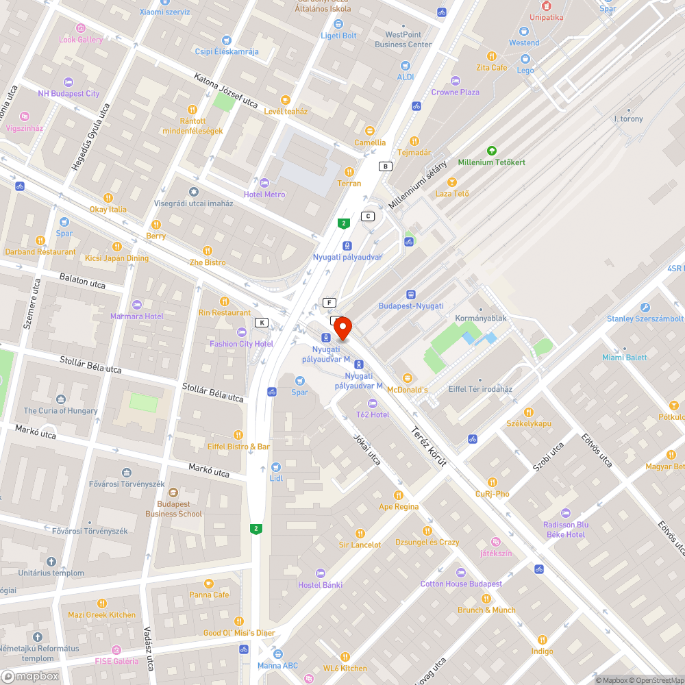 Összefirkált várók bejelentés helye