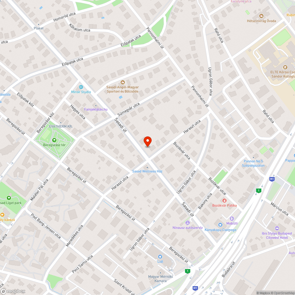 Sasadi úti aknafedelek bejelentés helye