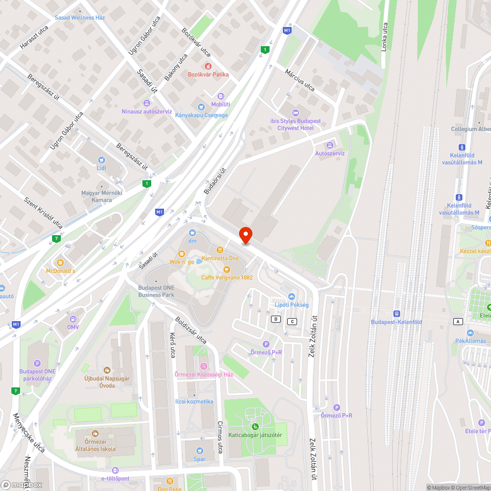 Budapest One meletti járda a Koszorúslány utcában bejelentés helye