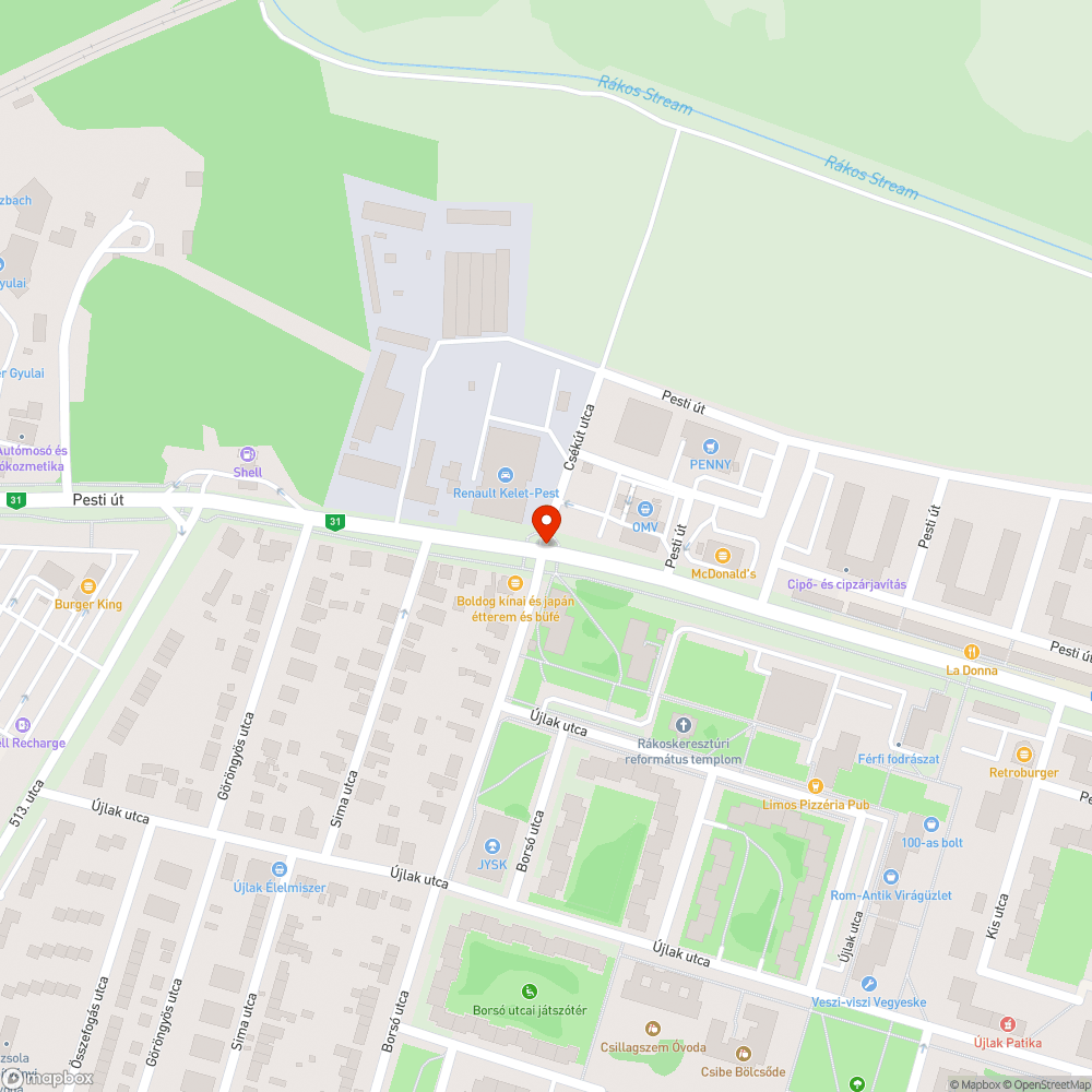 A kereszteződés éke bejelentés helye