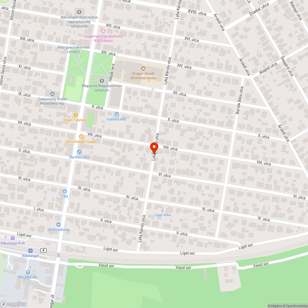 Csinos padka bejelentés helye